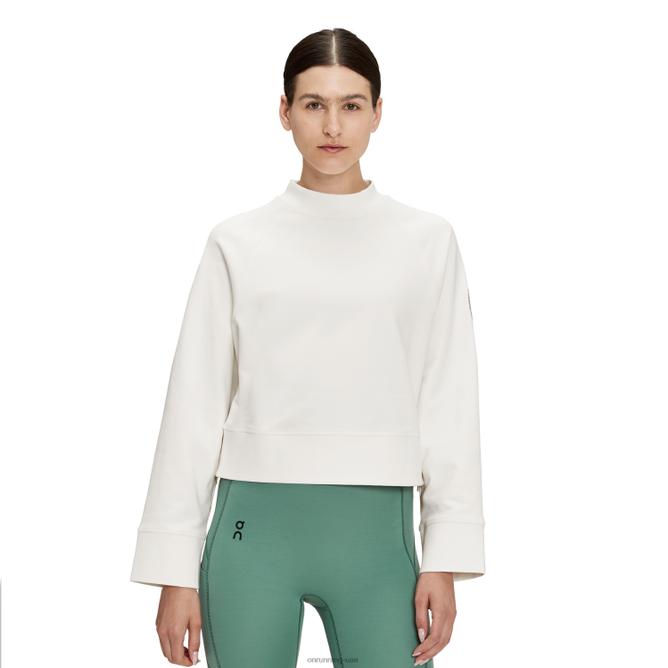 On Running نحيف رقبة الطاقم DH2TH118 أبيض غير مصبوغ