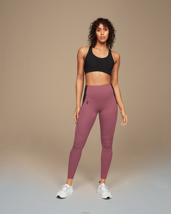 On Running نحيف الجوارب الحركة طويلة DH2TH234 الكرز / الثور