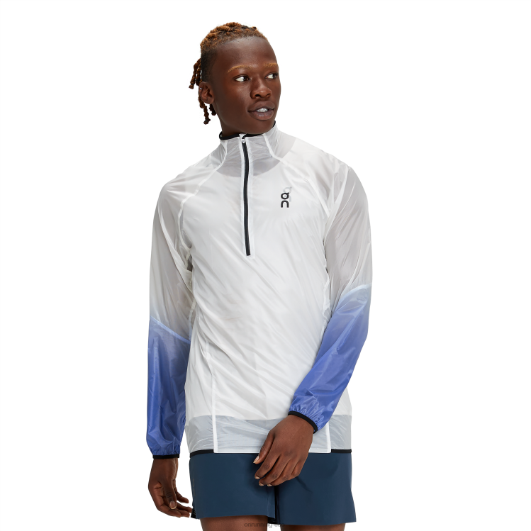 On Running رجال سترة صفر DH2TH627 غير مصبوغ-أبيض/كوبالت