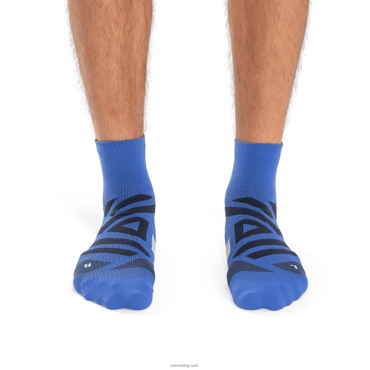 On Runningجورب متوسط ​​الأداء DH2TH710 الكوبالت/الدنيم