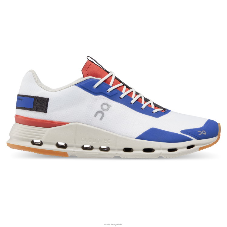 On Running نحيف شكل كلاودنوفا DH2TH363 أبيض/صدأ